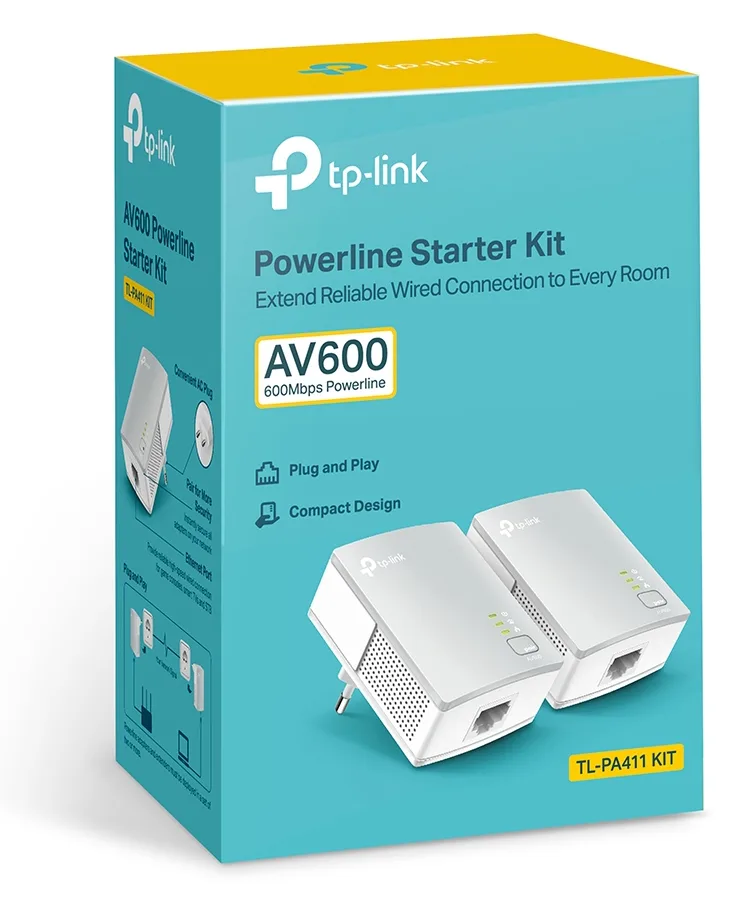TP-LINK TL-PA411KIT AV500 Nano Powerline Adapter Starter Kit - Powerline Adapterkit HomePlug AV (HPAV), Ansicht 5