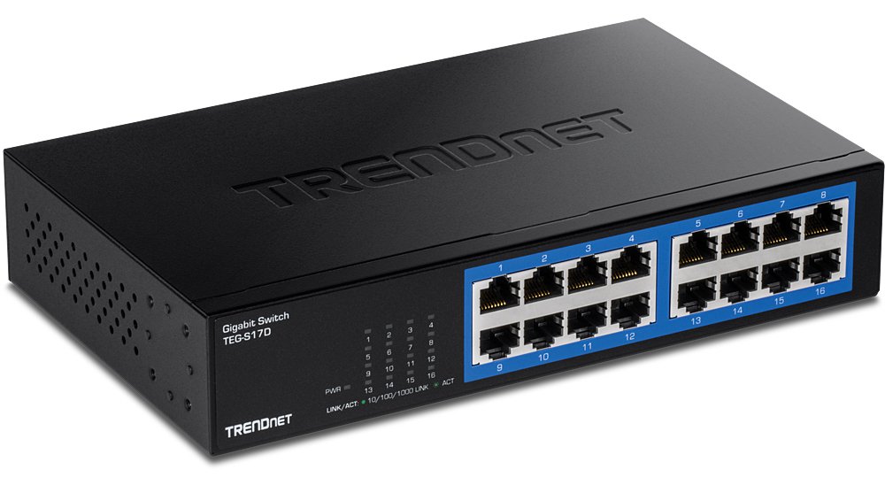 TRENDnet TEG S17D - Switch - 16 x 10/100/1000