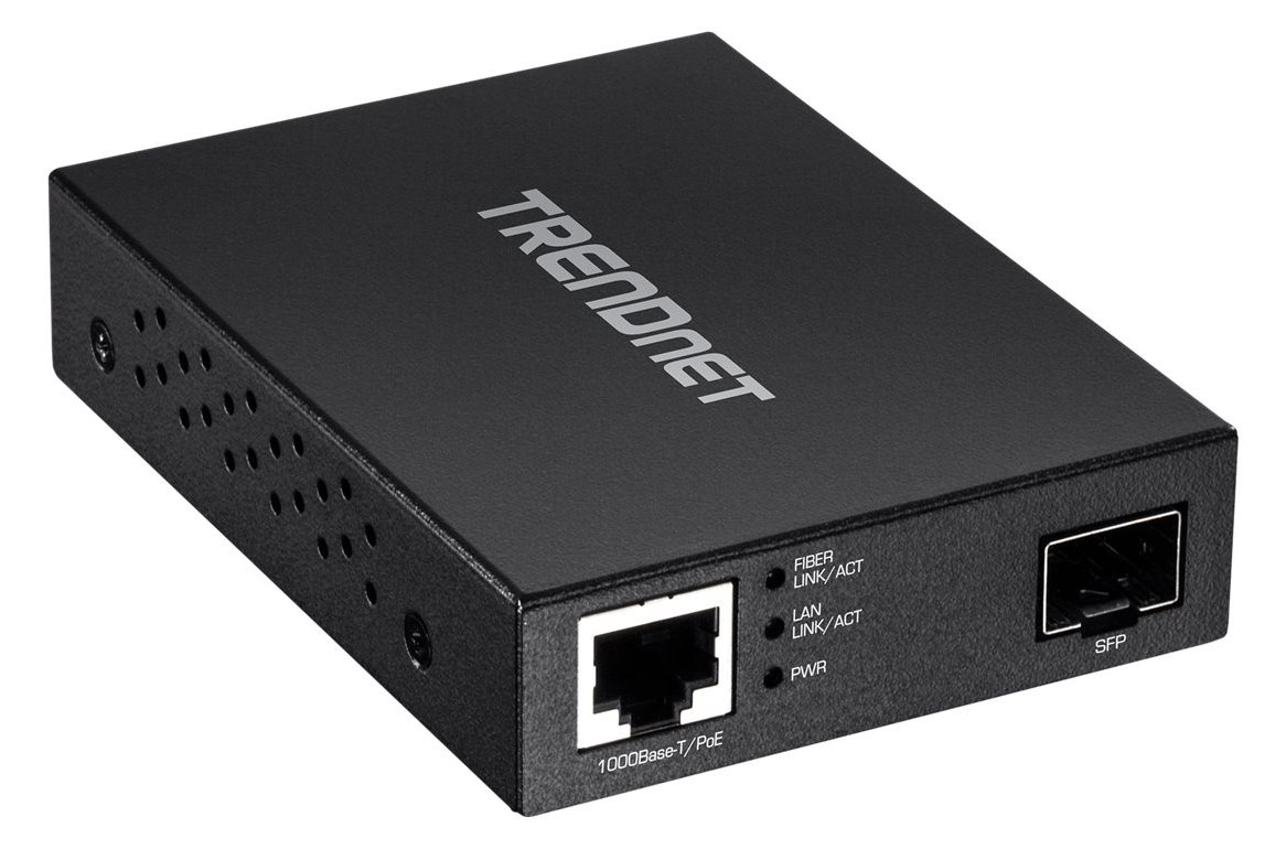 TRENDnet TFC-PGSFP - Medienkonverter - GigE - 1000Base-LX, 1000Base-SX, 1000Base-T - RJ-45 / SFP (mini-GBIC)