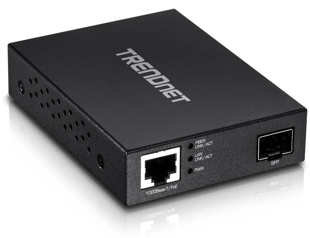 TRENDnet TFC-PGSFP - Medienkonverter - GigE - 1000Base-LX, 1000Base-SX, 1000Base-T - RJ-45 / SFP (mini-GBIC), Ansicht 2