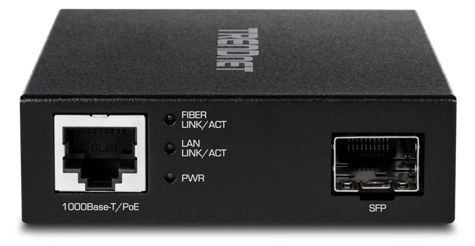 TRENDnet TFC-PGSFP - Medienkonverter - GigE - 1000Base-LX, 1000Base-SX, 1000Base-T - RJ-45 / SFP (mini-GBIC), Ansicht 3