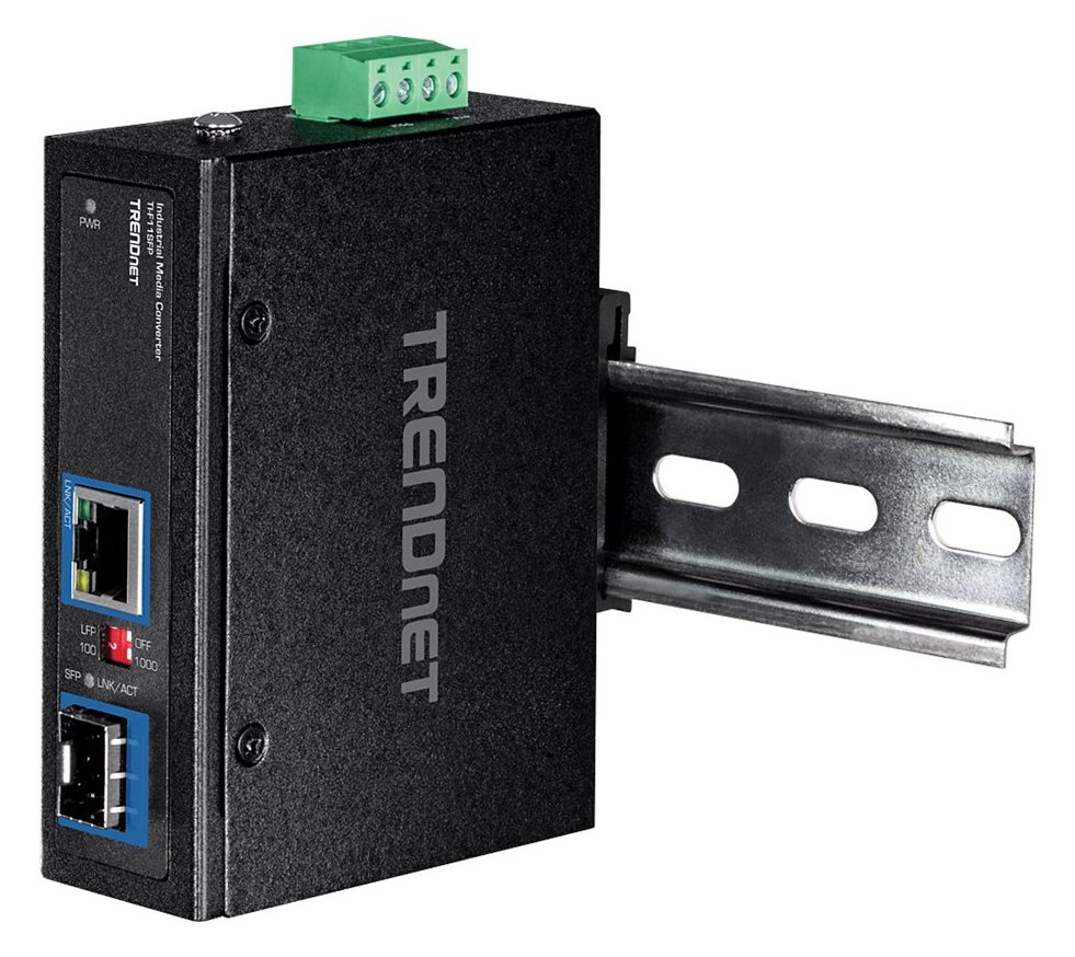 TRENDnet TI-F11SFP - Medienkonverter - GigE - 10Base-T, 100Base-TX, 1000Base-T - RJ-45 / SFP (mini-GBIC)