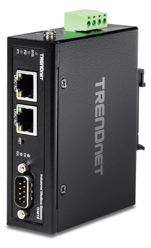 TRENDnet TI-M12 - Gateway - industriell - 100Mb LAN, Modbus, RS-442, RS-485, RS-232, Ansicht 4