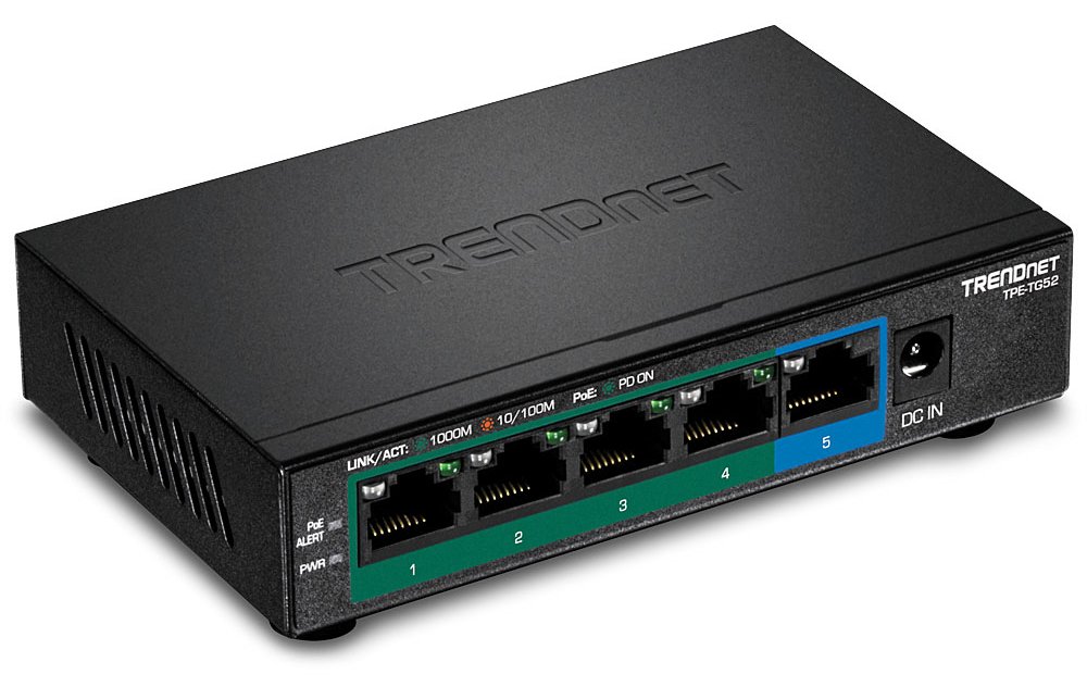 TRENDnet TPE TG52 - Switch - 4 x 10/100/1000 (PoE+) von LumaTech