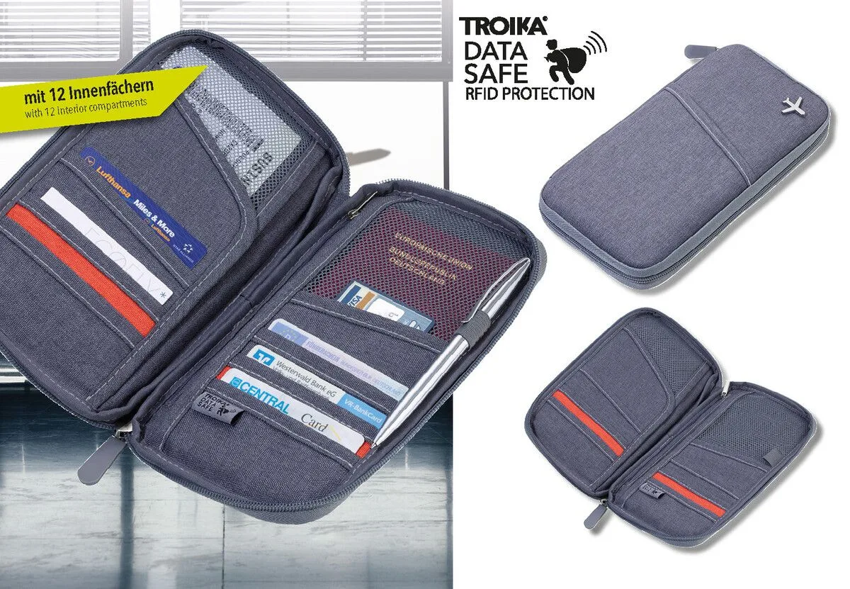 Troika Etui SAFE FLIGHT grau, Ansicht 3