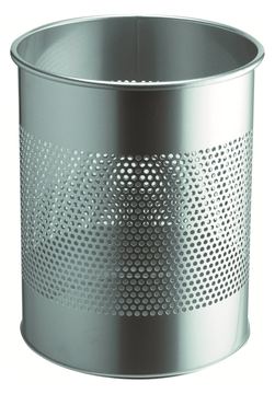Durable Papierkorb - rund - 15 L - Stahl - Silber