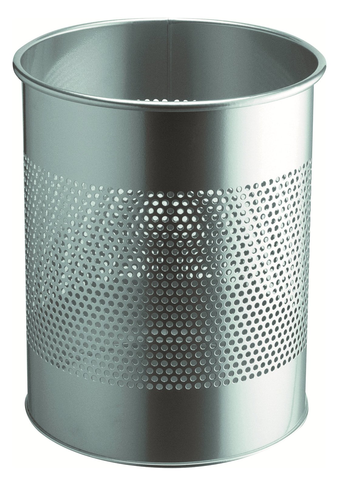 Durable Papierkorb - rund - 15 L - Stahl - Silber