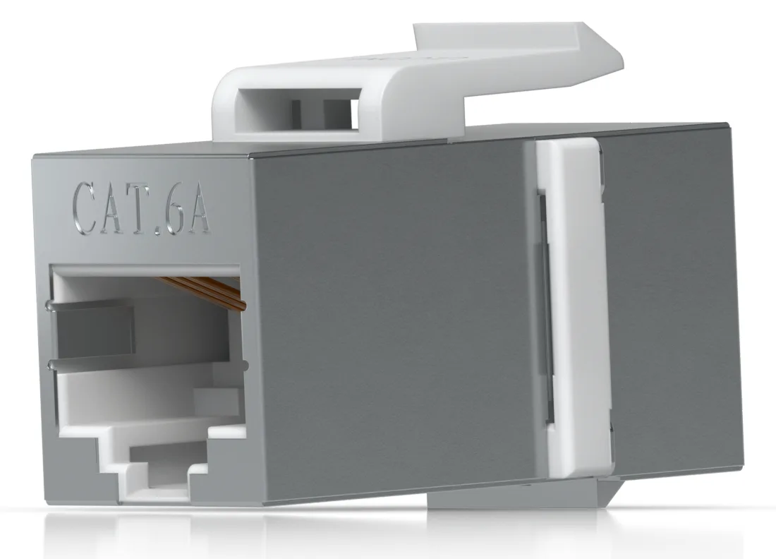 Ubiquiti UniFi - Modularer Einschub - Keystone - oberflächenbündig montierbar - CAT 6a - RJ-45 (Packung mit 12), Ansicht 3