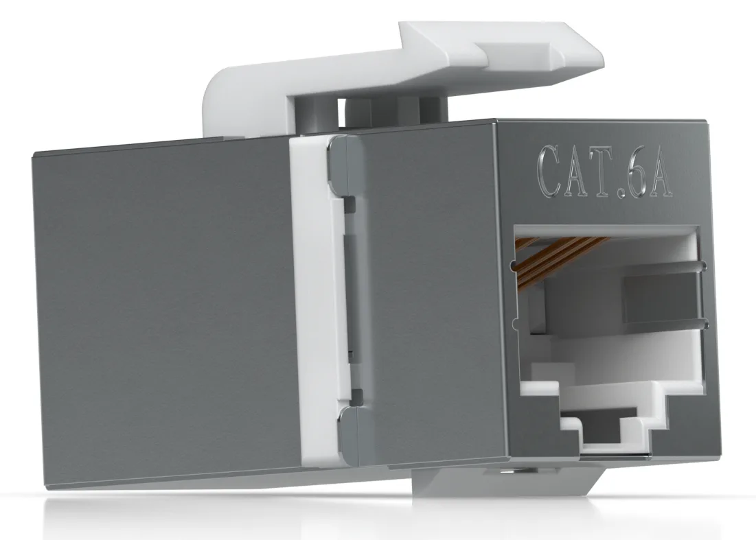 Ubiquiti UniFi - Modularer Einschub - Keystone - oberflächenbündig montierbar - CAT 6a - RJ-45 (Packung mit 12), Ansicht 4