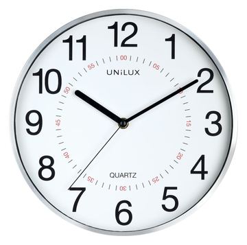 Unilux 400094280 - Wand - Quarzuhr - Rund - Grau - Kunststoff - Glas von LumaTech