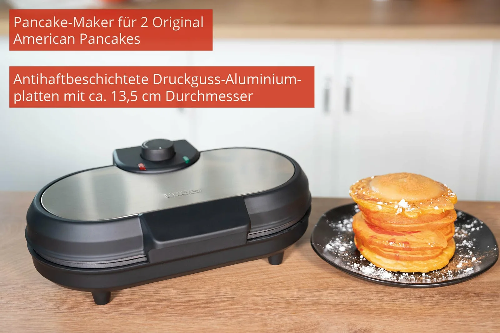UNOLD 48165 American - Crêpeplatte - 1000 W, Ansicht 2