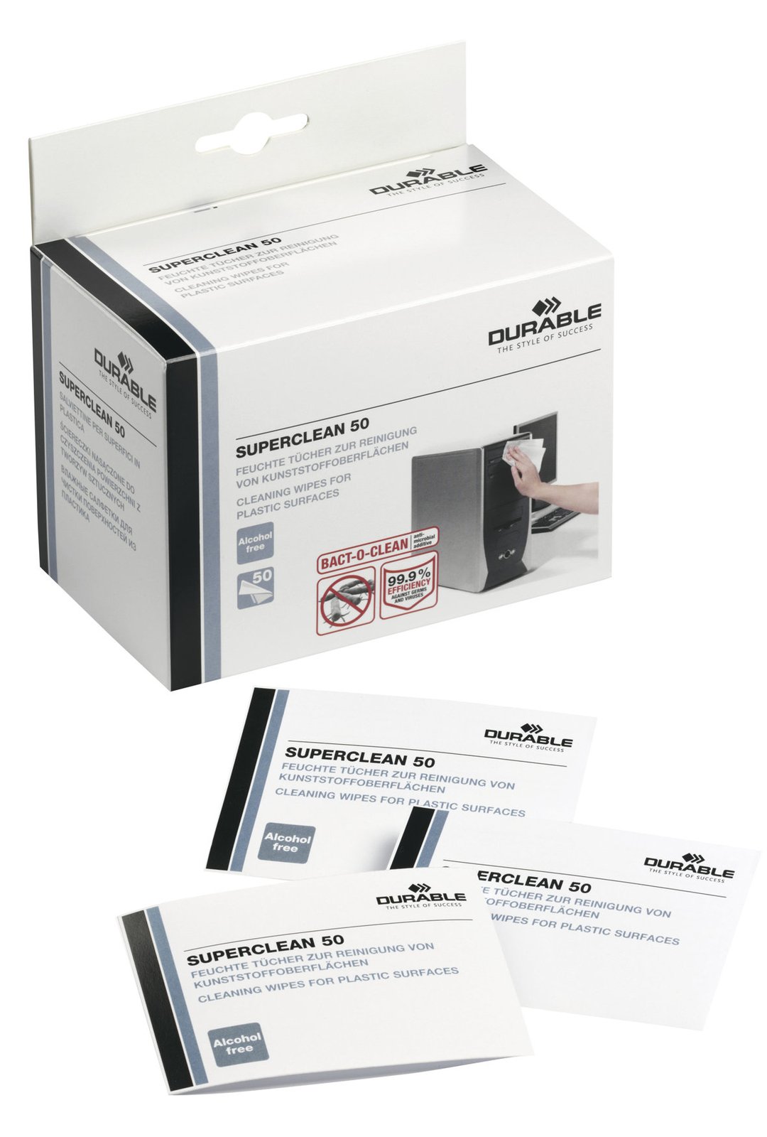Durable Superclean 50 - Reinigungstücher (Wipes)
