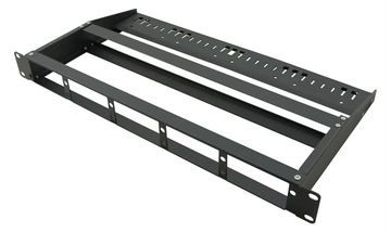 VALUE MPO Panel for 3 Modules - Blankes Paneel für Glasfaser-Kassette - Rack montierbar - Schwarz - 1U (19) von LumaTech