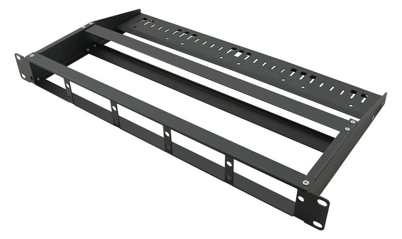 VALUE MPO Panel for 3 Modules - Blankes Paneel für Glasfaser-Kassette - Rack montierbar - Schwarz - 1U (19) von LumaTech