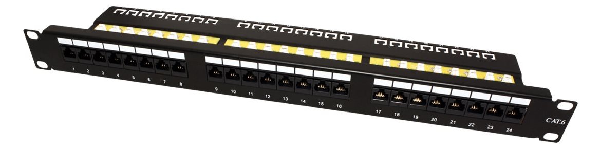 VALUE Patch Panel - CAT 6e - UTP - RJ-45 X 24 - Schwarz - 48.3 cm (19) von LumaTech