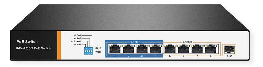 VALUE PoE 2.5Gigab.Switch 8x 2.5GbE PoE+ 1x 10GbE SFP - Switch - 8-Port von LumaTech