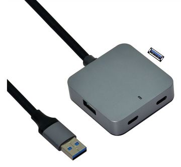 VALUE USB3.2 Gen1 Hub 2xA+ 2xC mit Verlängerungskabel 5m von LumaTech