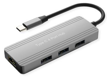 VALUE USB3.2 Gen1 Hub 4x Typ C St. 4x A Bu von LumaTech