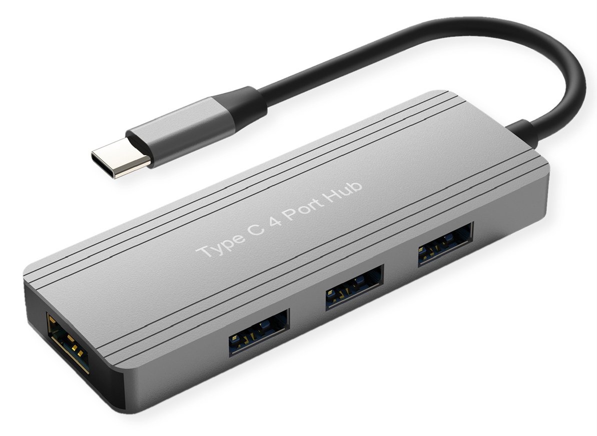 VALUE USB3.2 Gen1 Hub 4x Typ C St. 4x A Bu