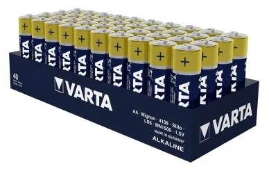 Varta Longlife AA Folie 40 - Einwegbatterie - AA - Alkali - 1,5 V - 40 Stück(e) - Blau - Gold, Ansicht 2