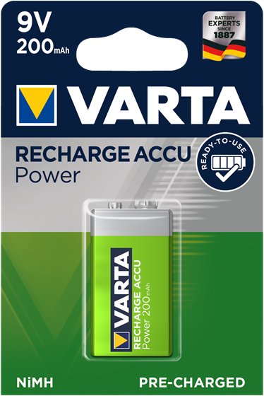 Varta Power Accu - Batterie 9V - NiMH - (wiederaufladbar) von LumaTech
