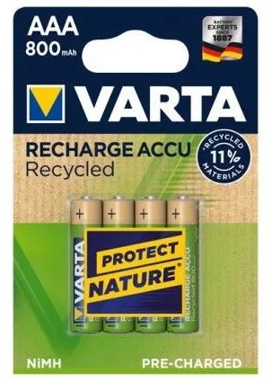 Varta Recharge Accu Recycled 56813 - Batterie 4 x AAA - NiMH - (wiederaufladbar), Ansicht 2