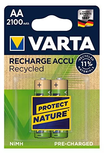 Varta Recharge Accu Recycled 56816 - Batterie 2 x AA-Typ - NiMH - (wiederaufladbar), Ansicht 2