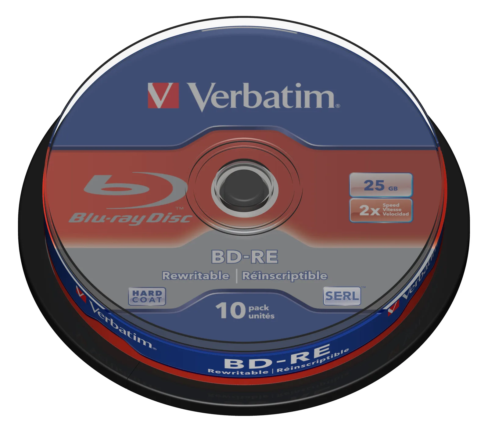 Verbatim 10 x BD-RE - 25 GB 2x - Spindel, Ansicht 2
