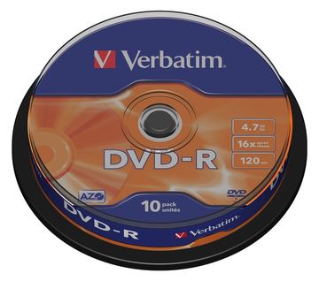 Verbatim 10 x DVD-R - 4.7 GB 16x - mattsilber von LumaTech