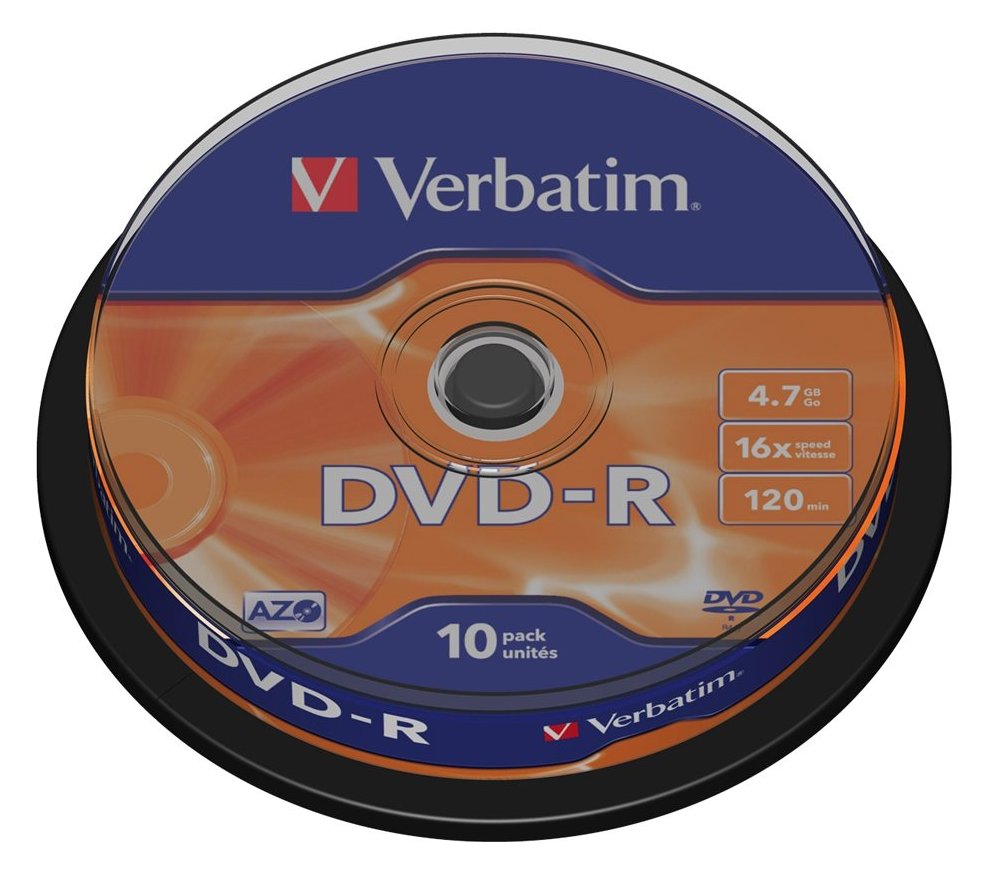 Verbatim 10 x DVD-R - 4.7 GB 16x - mattsilber von LumaTech