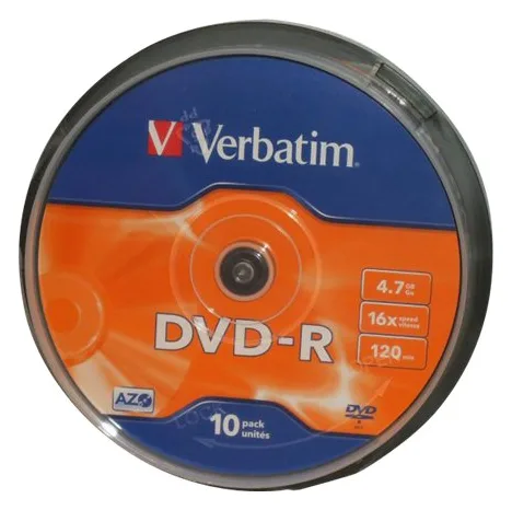 Verbatim 10 x DVD-R - 4.7 GB 16x - mattsilber, Ansicht 2