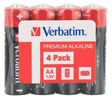 Verbatim Batterie 4 x AA / LR6 - Alkalisch von LumaTech