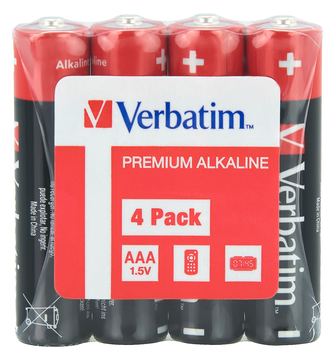Verbatim Batterie 4 x AAA / LR03 - Alkalisch von LumaTech
