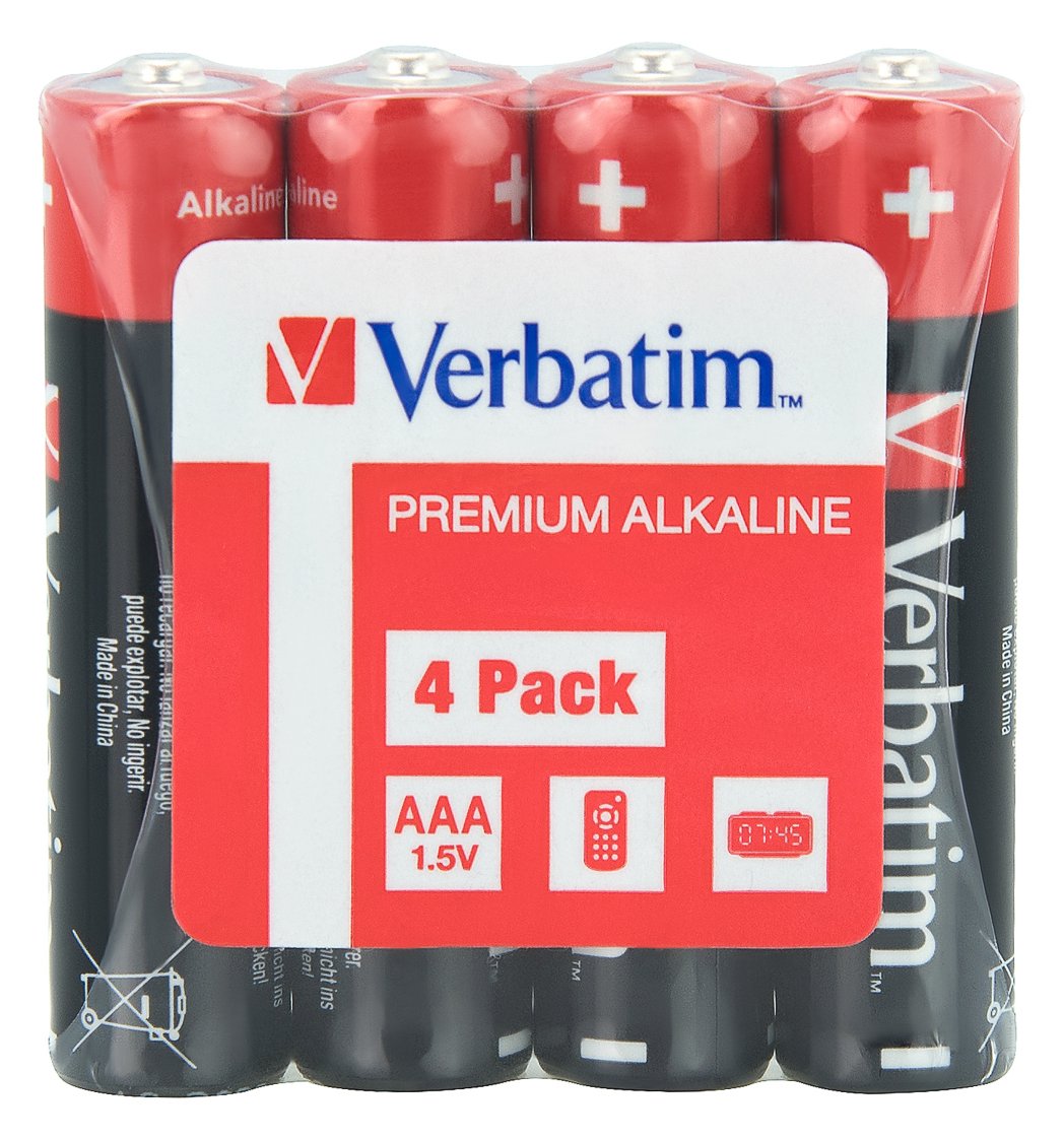 Verbatim Batterie 4 x AAA / LR03 - Alkalisch von LumaTech