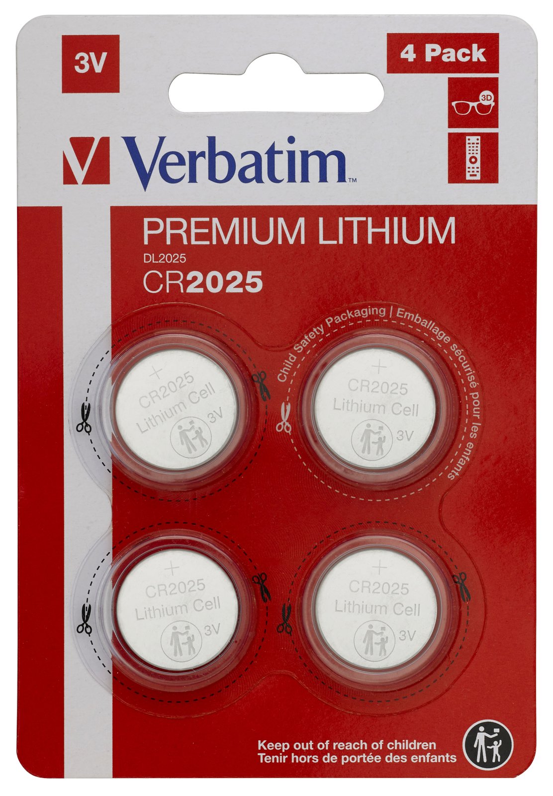 Verbatim CR2025 - Einwegbatterie - CR2025 - Lithium - 3 V - 4 Stück(e) - Silber von LumaTech