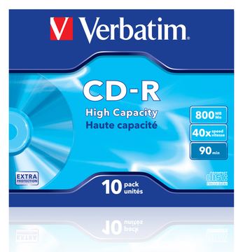 Verbatim DataLife - 10 x CD-R - 800 MB (90min) - Jewel Case (Schachtel) von LumaTech