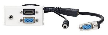 VivoLink WI221270 - HDMI + VGA + 3.5mm - Weiß - 50 g - 158 mm - 116 mm - 54 mm