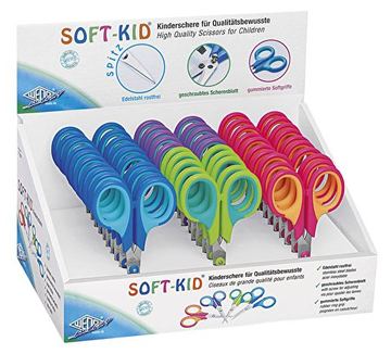 WEDO Kinderschere Soft-Kid spitz 11.5 cm im 30er Display von LumaTech