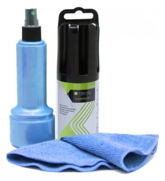 EFB Elektronik Reinigungsspray mit blauem Tuch von LumaTech