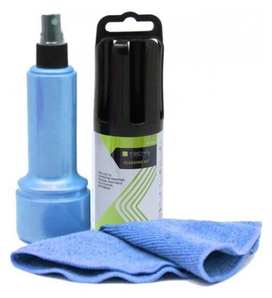 EFB Elektronik Reinigungsspray mit blauem Tuch