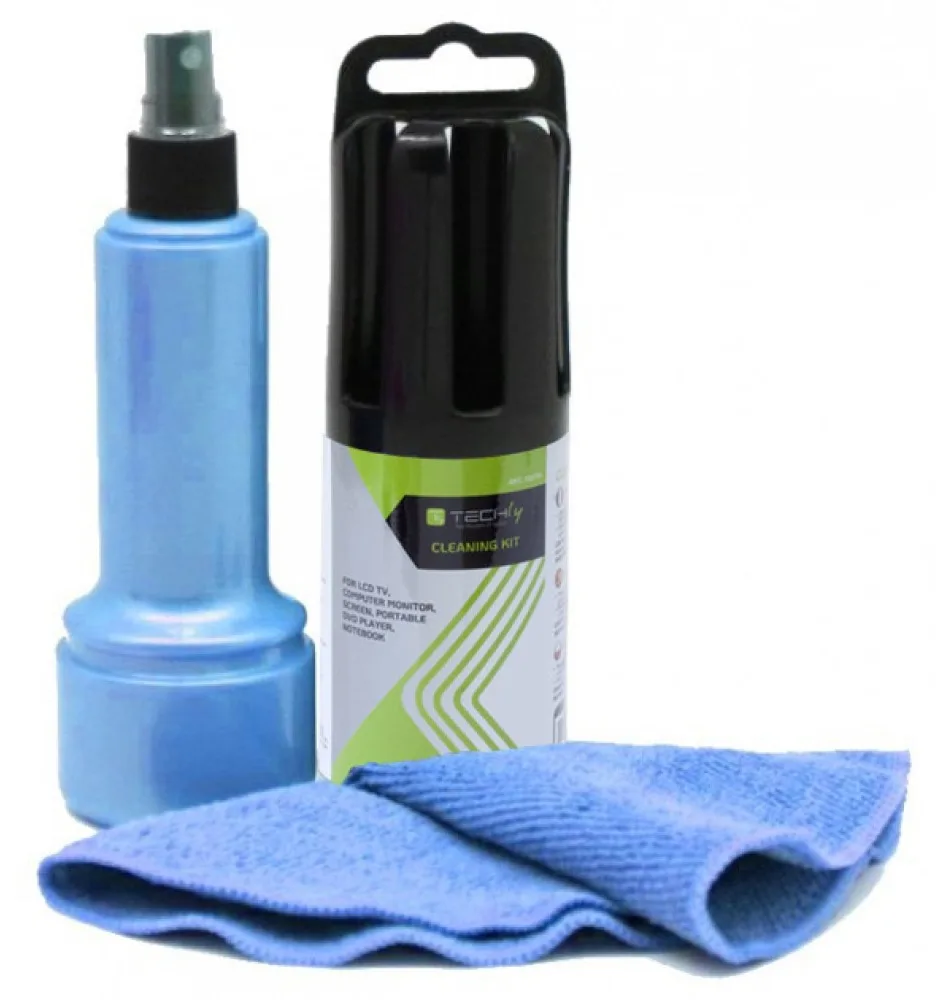 EFB Elektronik Reinigungsspray mit blauem Tuch, Ansicht 2