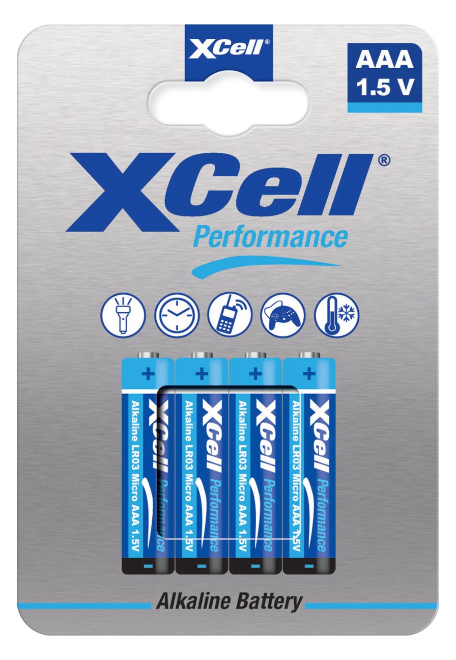 XCell Batterie Performance Alkaline LR03 Micro AAA 4St. - Batterie - Micro (AAA) von LumaTech