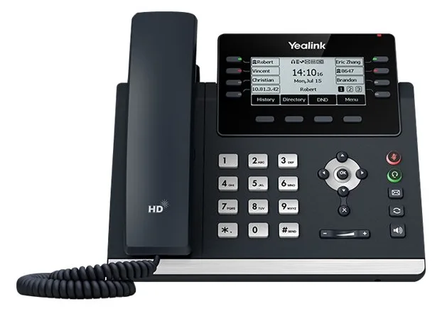 Yealink SIP-T43U - VoIP-Telefon mit Rufnummernanzeige, Ansicht 2