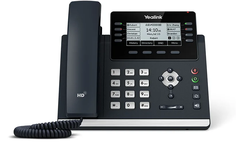 Yealink SIP-T43U - VoIP-Telefon mit Rufnummernanzeige, Ansicht 3