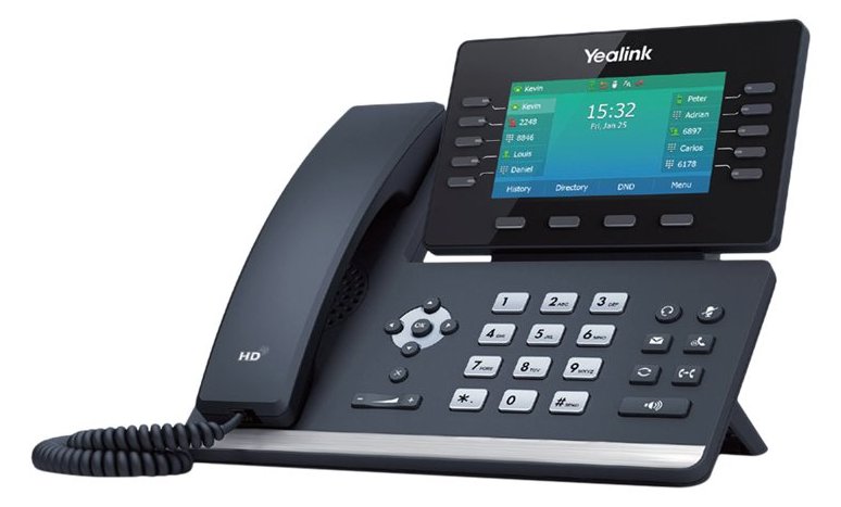 Yealink SIP-T54W - VoIP-Telefon - mit Bluetooth-Schnittstelle mit Rufnummernanzeige - IEEE 802.11a/b/g/n/ac (Wi-Fi)