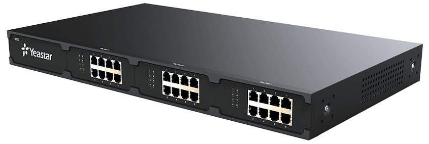 Yeastar S300 - Schwarz - 1U - Rackeinbau - G.711 - G.722 - G.726 - G.729A - SIP(RFC3261) - IAX2 - UDP - TCP - TLS - SRTP