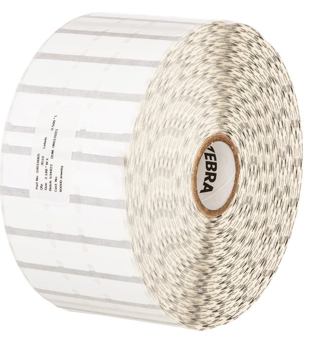 Zebra 8000D Jewelry - Polypropylen (PP) - permanenter Acrylklebstoff - weiß - 55.88 x 12.7 mm 21060 Etiketten
