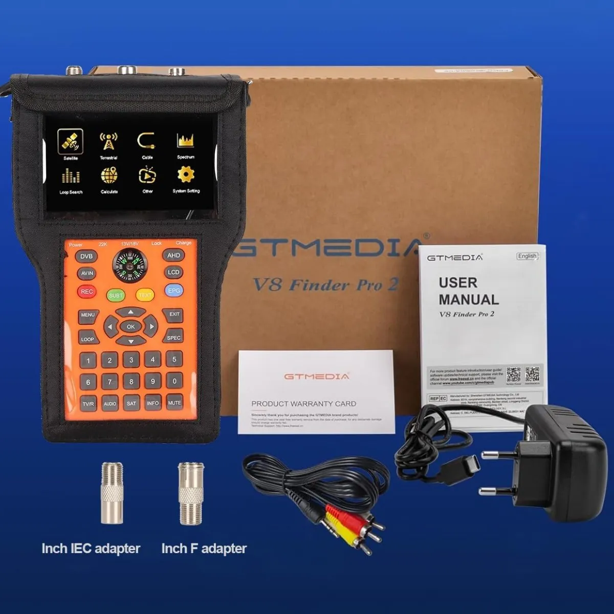 GTMEDIA V8 Finder Pro Satellite Signal Finder DVB-S2X/S2/S/T2/T/C/ATSC-C MPEG-2/4 H.264/H.265 (10 Bit) Combo Meter Auto Calculate Angle of AZ EL — Bild 6
