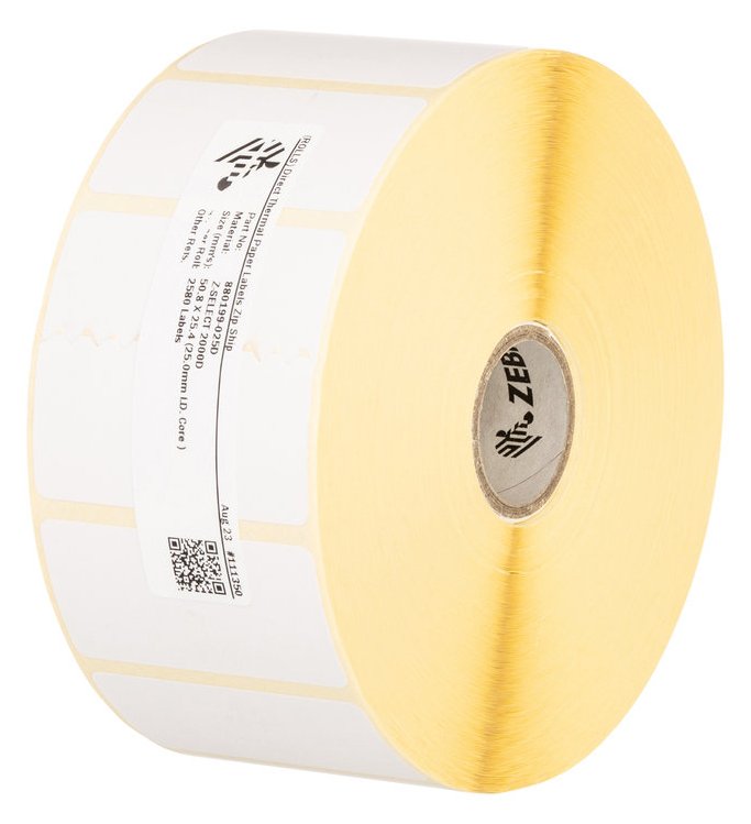 Zebra Z-Select 2000D Removable - Papier - seidig - entfernbarer Klebstoff - Oberseite beschichtet - 152 Mikron