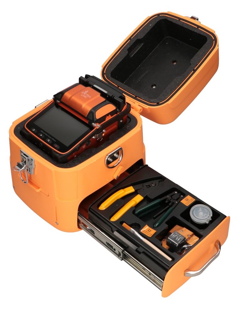 Extralink Fusionsspleißer AI-9 7800mAh Akku - LED-Lampe - LCD 5,1". - 12,9 cm (5.1") - LCD - Aluminium - Orange